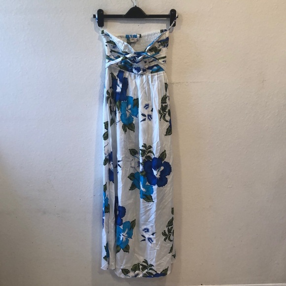 Hula hula Hawaii floral maxi dress